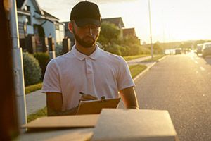 Chauffeur livreur en tournée