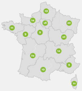 Cartes des centres Afpa en France
